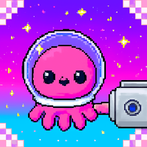The space parasite in its bubble helmet, feeding tube plugged into a station port